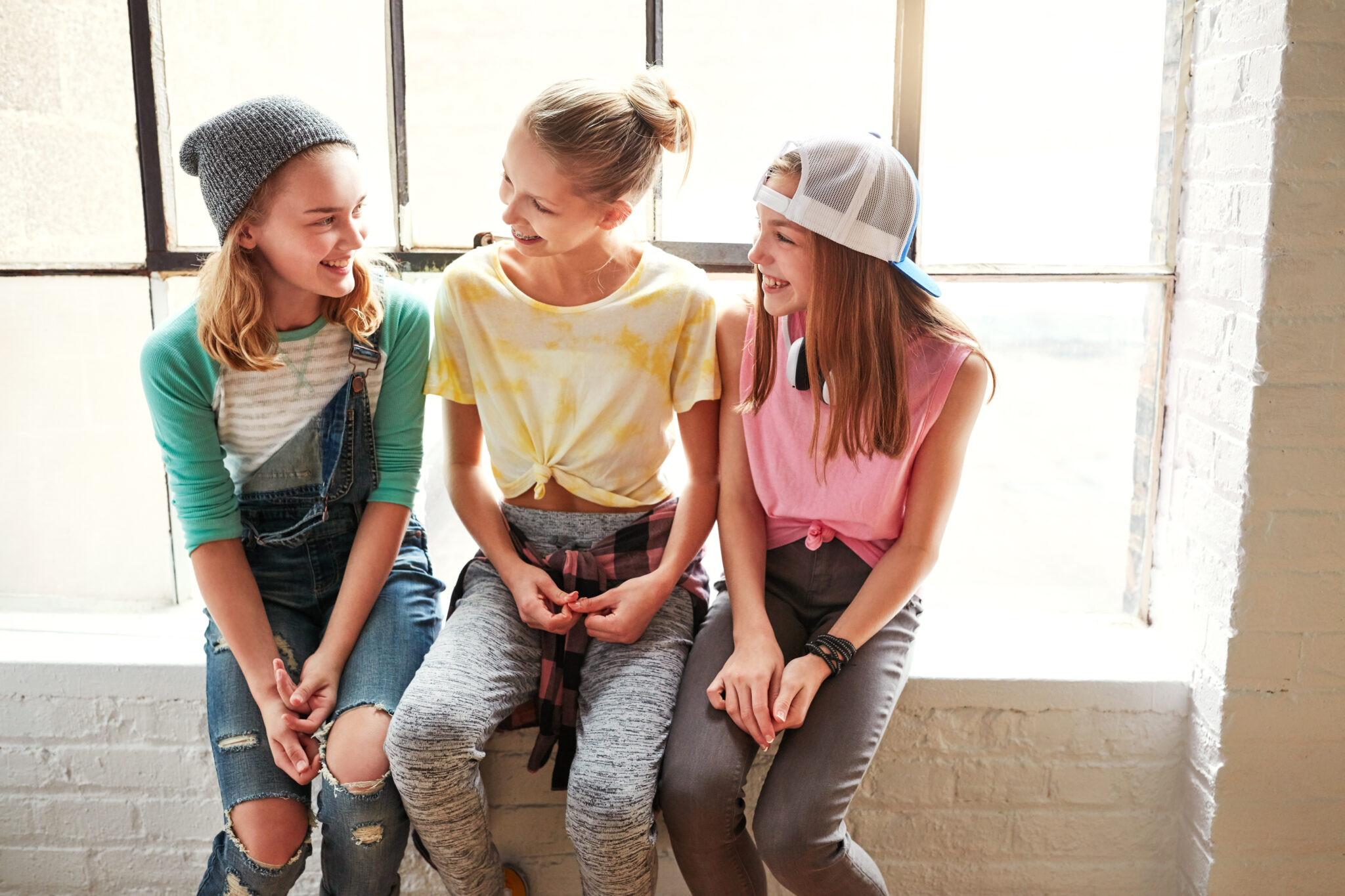 Shot of young girls in a dancing studio
